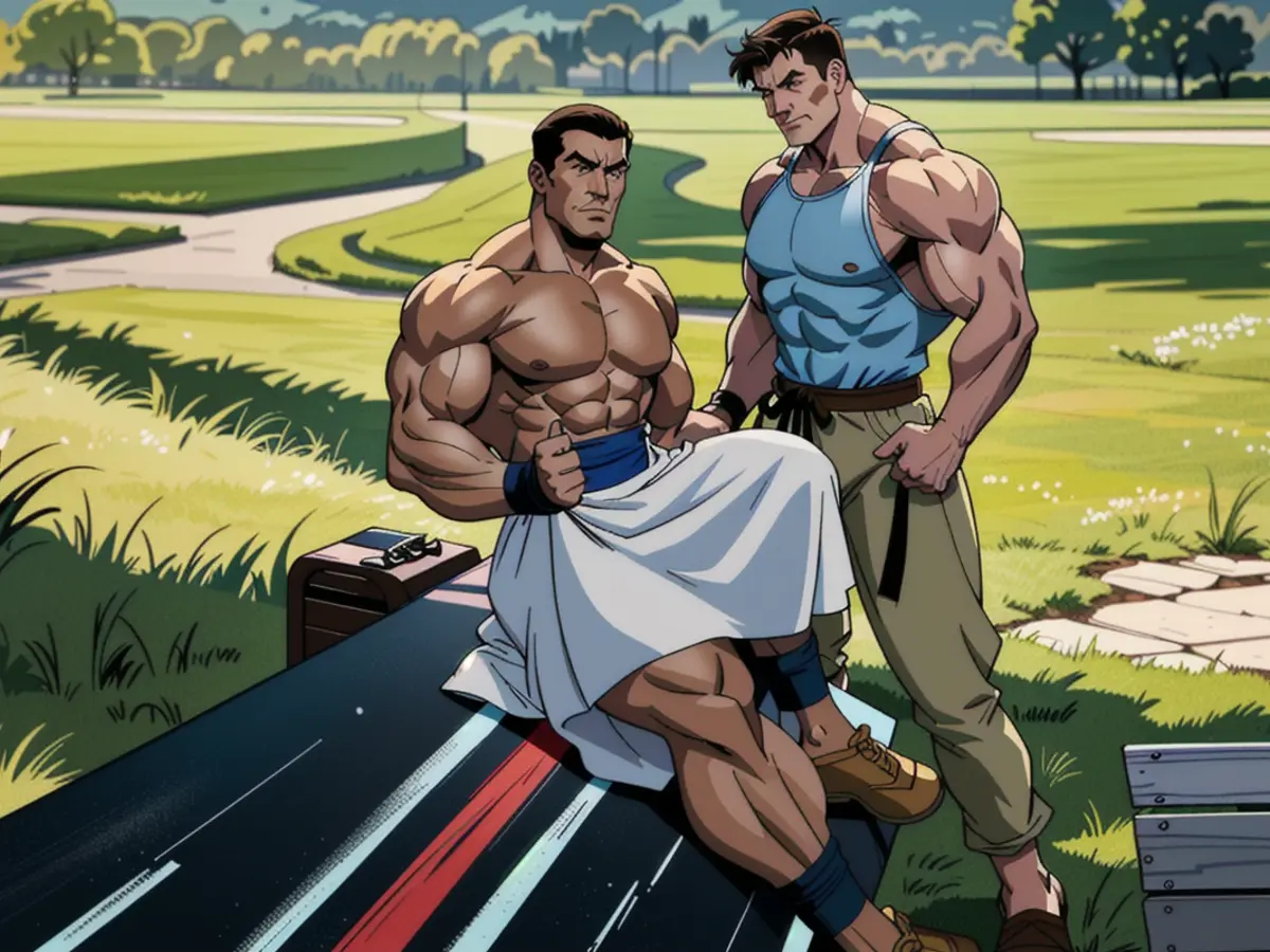 Bench-situated reviewer, cross-ankled and clad in beige footwear, provides critique in an outdoor setting. Bench-sitting Reviewer in beige flats, casually crossed ankles, overseeing outdoor setting