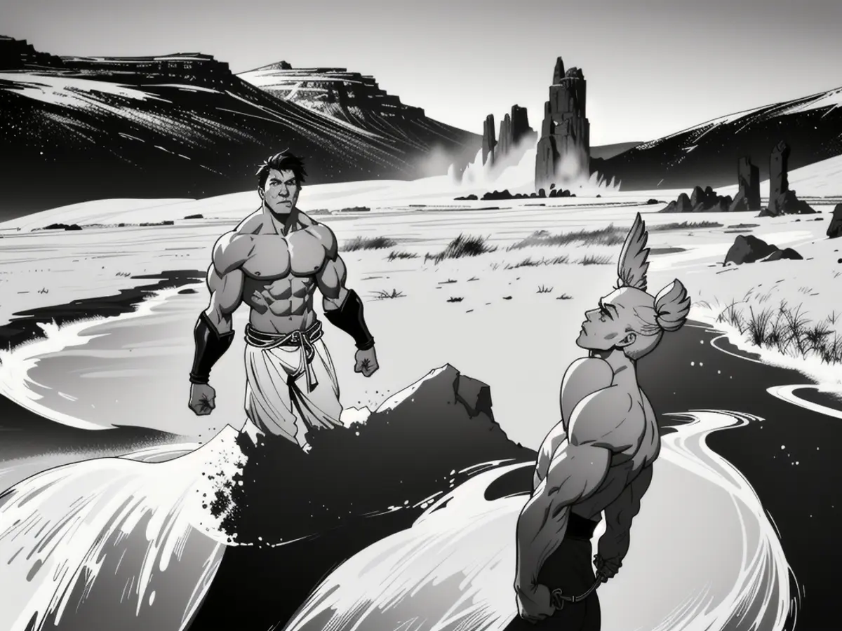 In a setting where rugged terrain meets soft coverings.